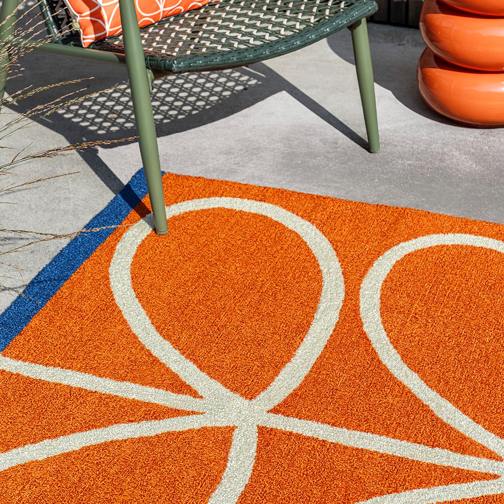 Tappeto Stelo Lineare Arancione Esterno | Misura: 140 × 200 cm