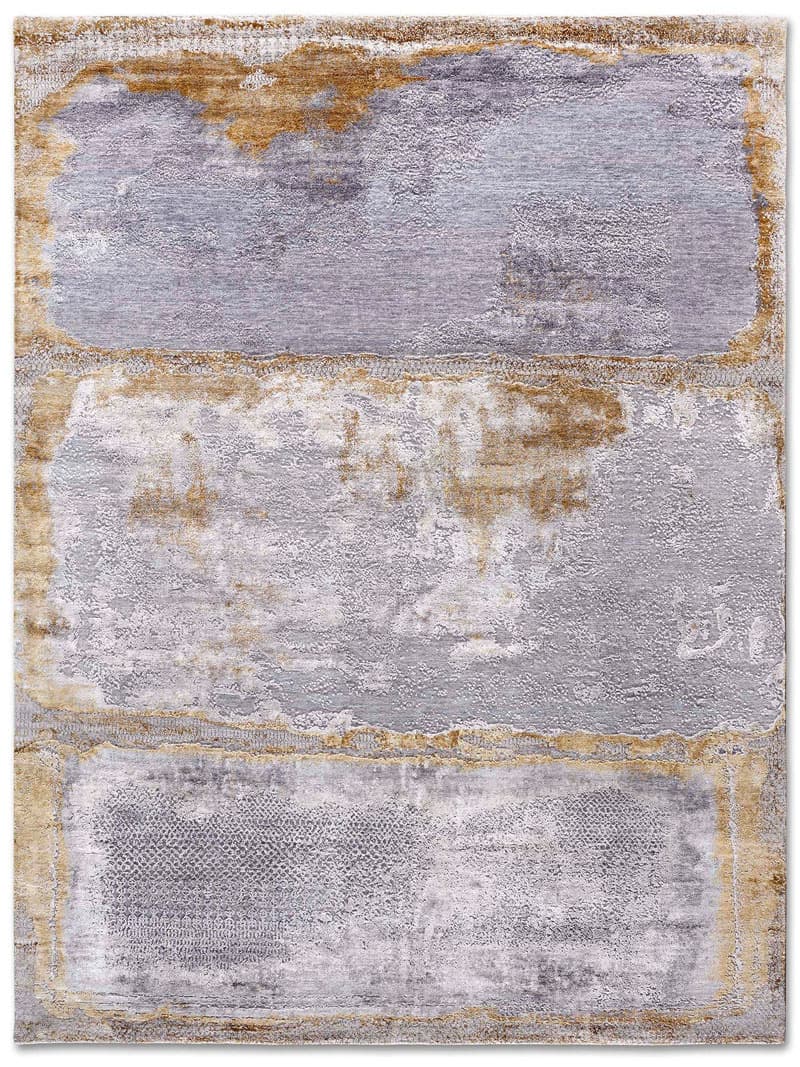 Tappeto Tessuto Grigio/Bianco/Argento | Misura: 140 × 210 cm