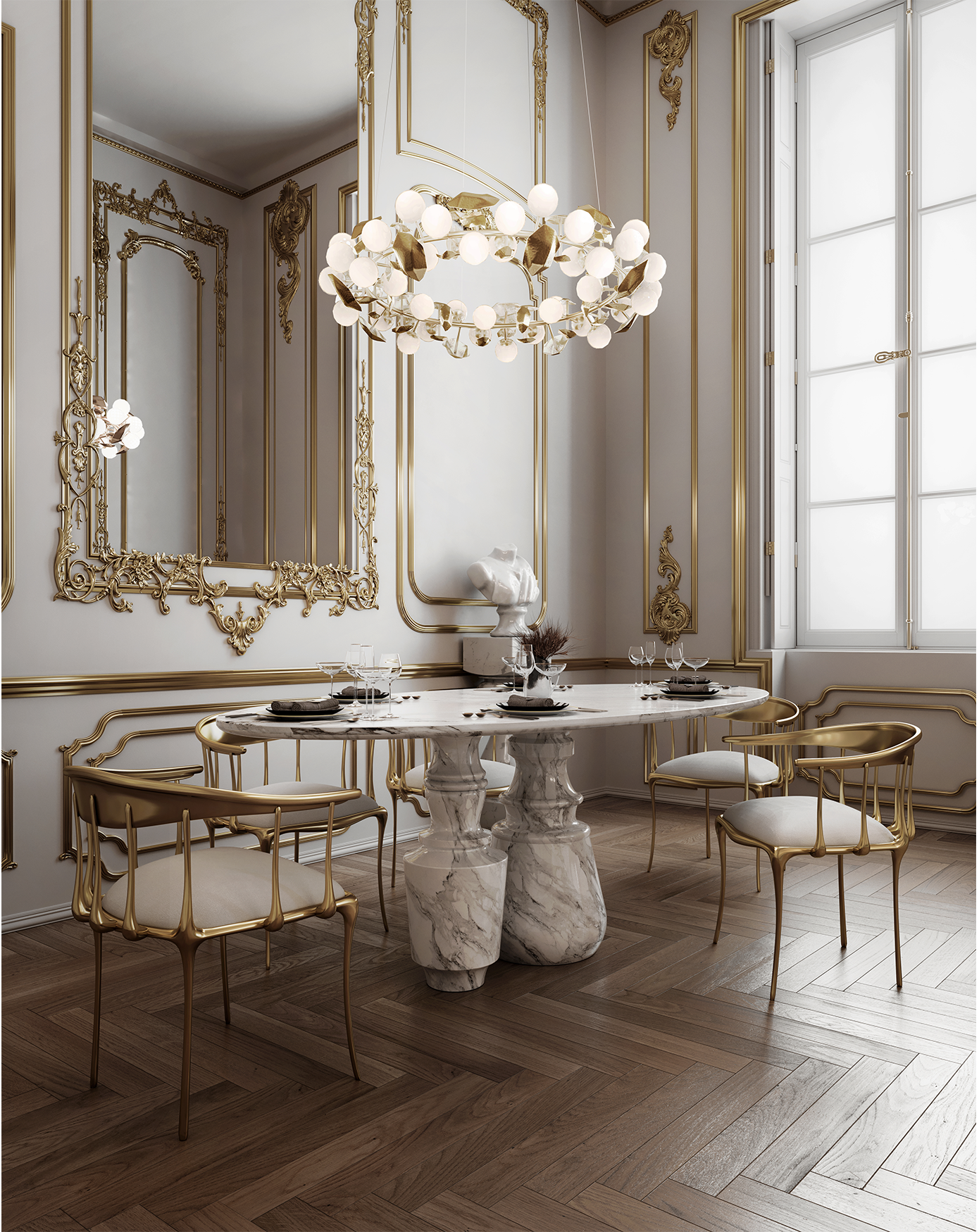 Tavolo Ovale in Marmo Estremoz Obsidian Tavolo Ovale in Marmo Estremoz Obsidian