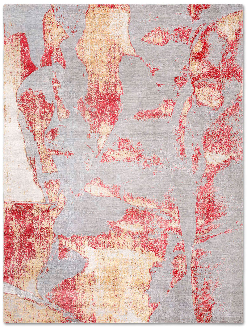 Tappeto Annodato Oro/Corallo | Misura: 170 × 240 cm