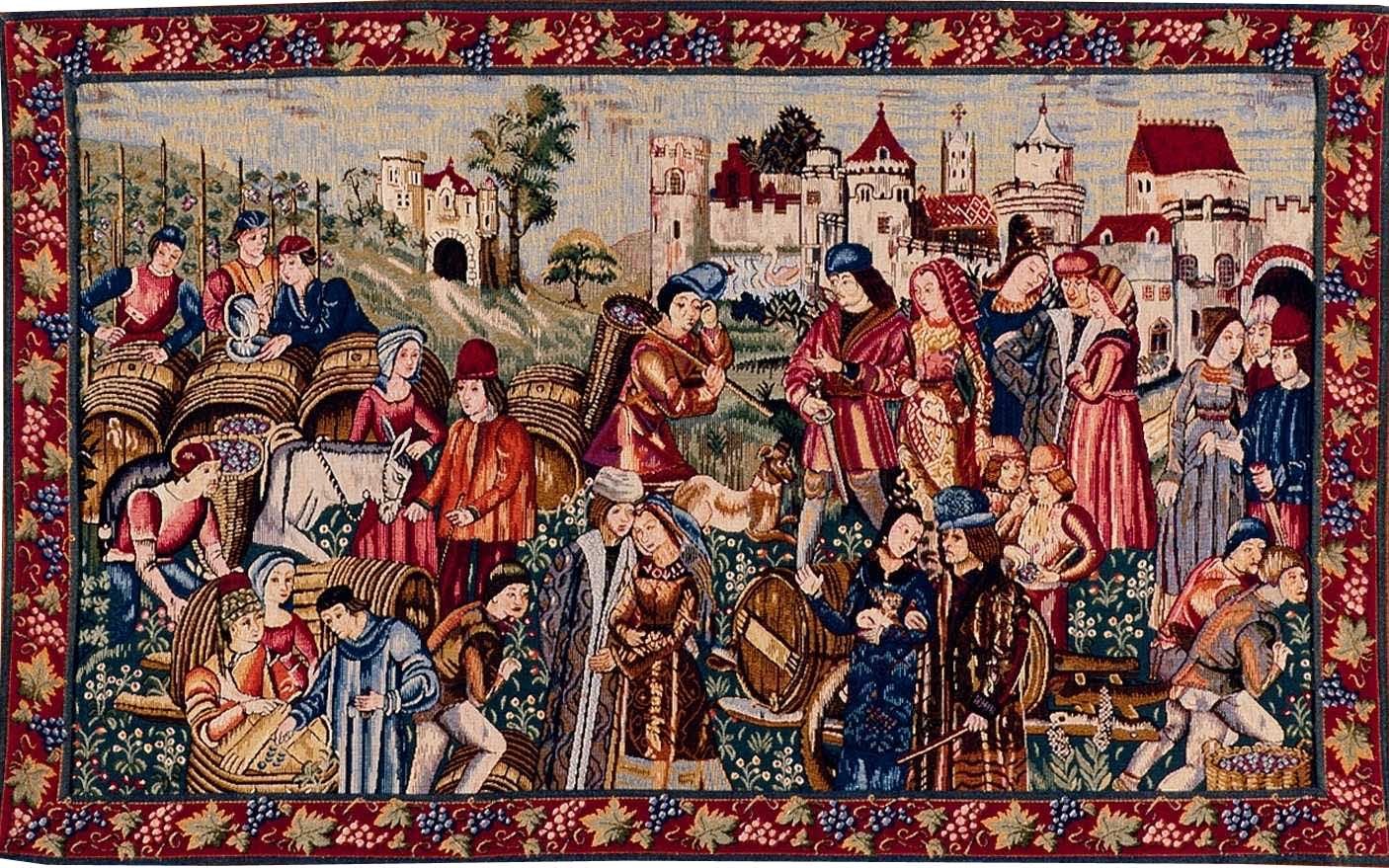 Arazzo Mercato del Vino con Bordo | Misura: 50 × 85 cm
