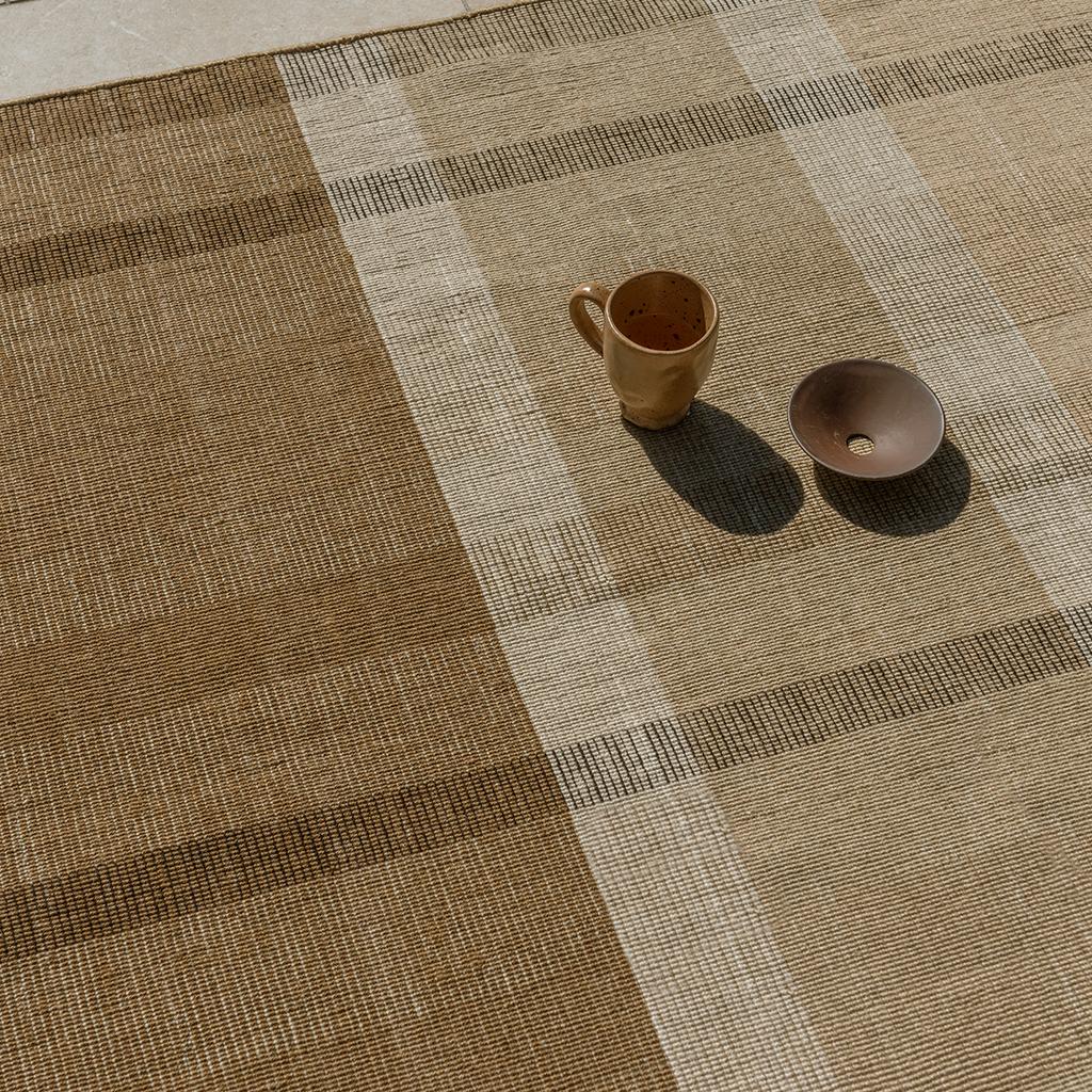 Tappeto Zona Blocchi Marrone Chiaro Per Esterni | Misura: 200 × 280 cm