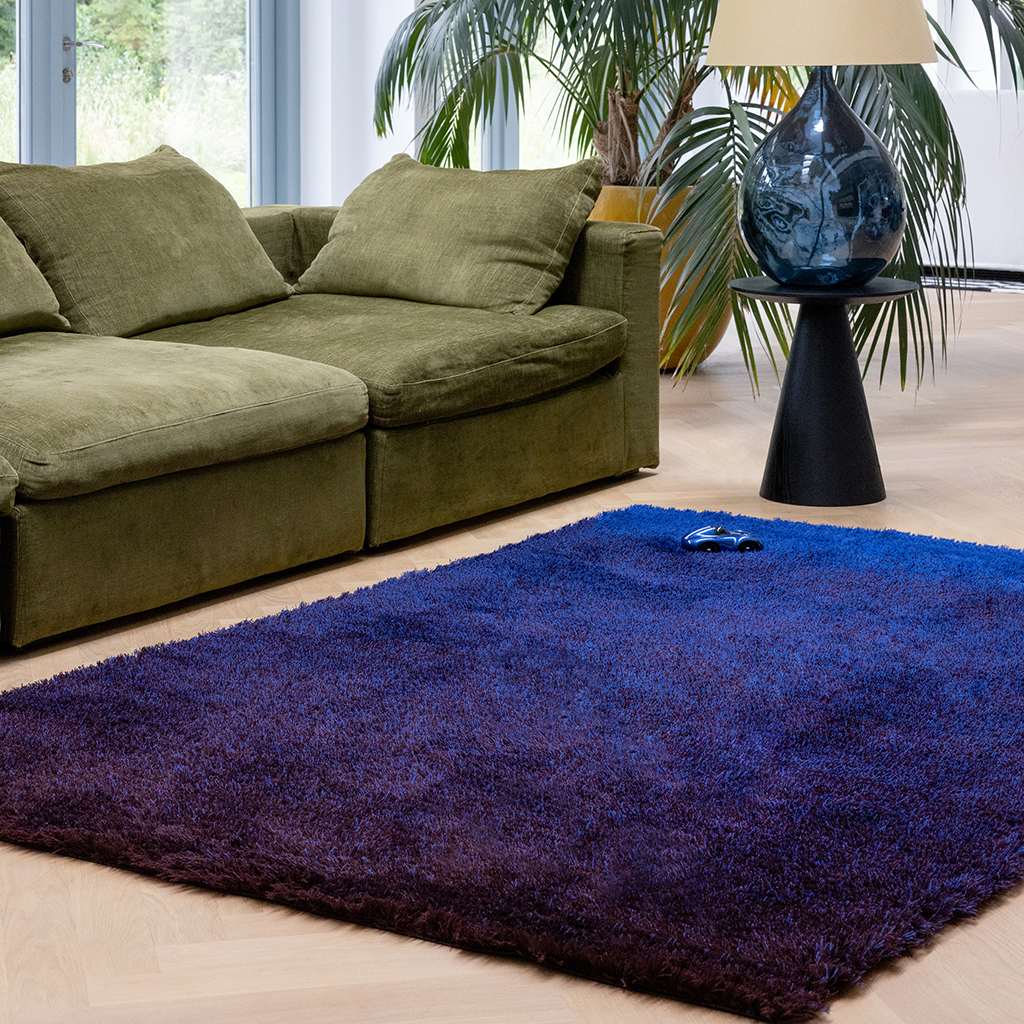 Tappeto Shade High Blu Elettrico/Melanzana