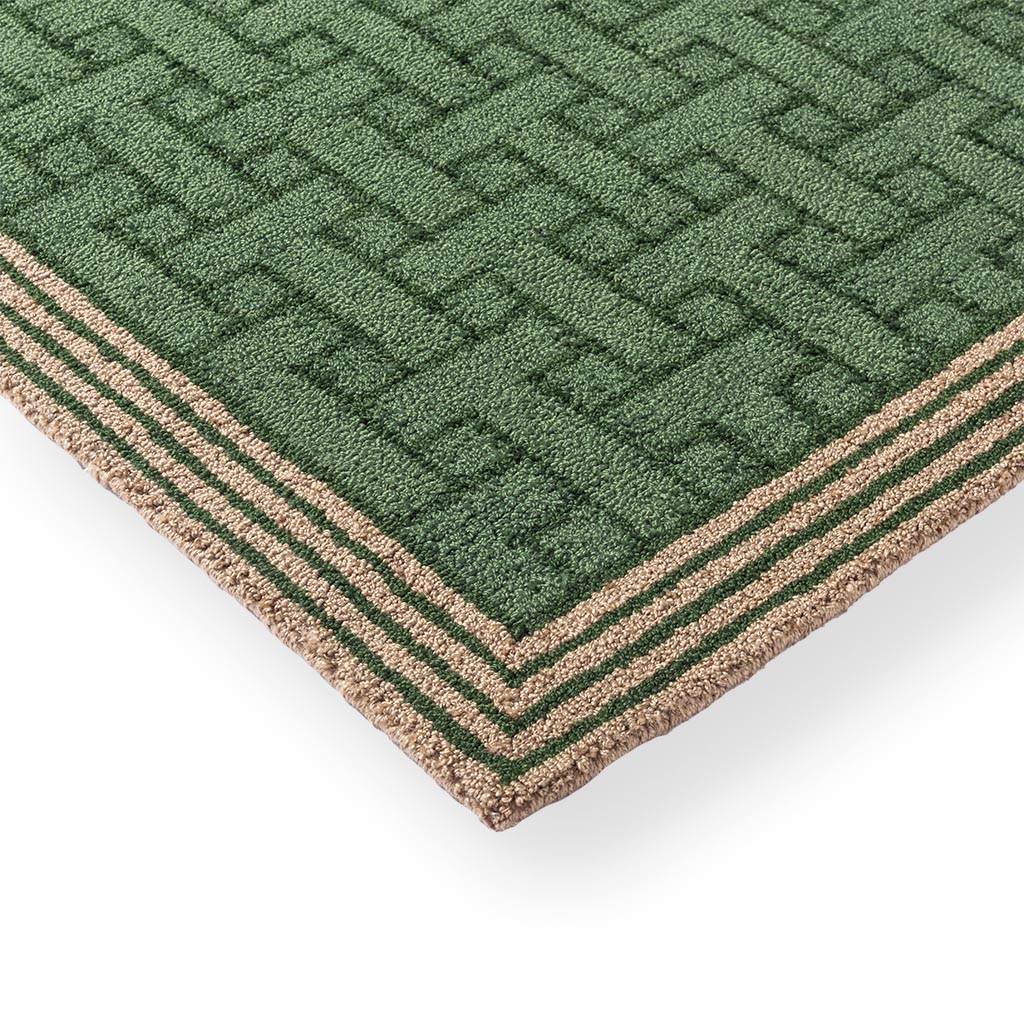 Tappeto TB T Monogram Verde Giada Per Esterni | Misura: 160 × 230 cm