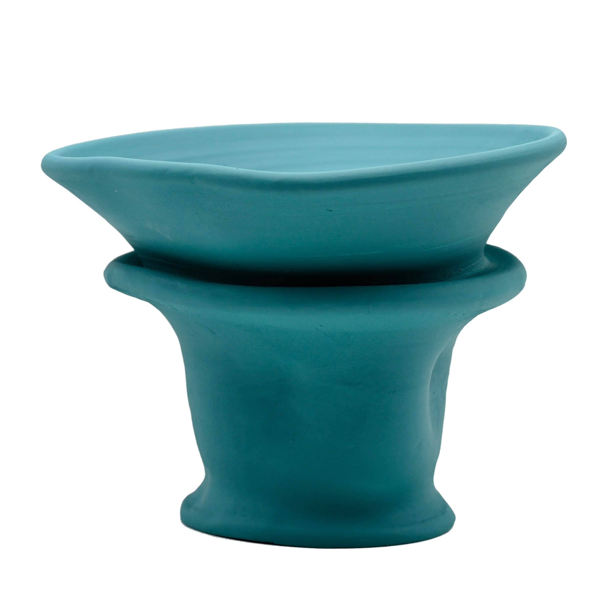 Vaso Turchese Scolpito a Mano