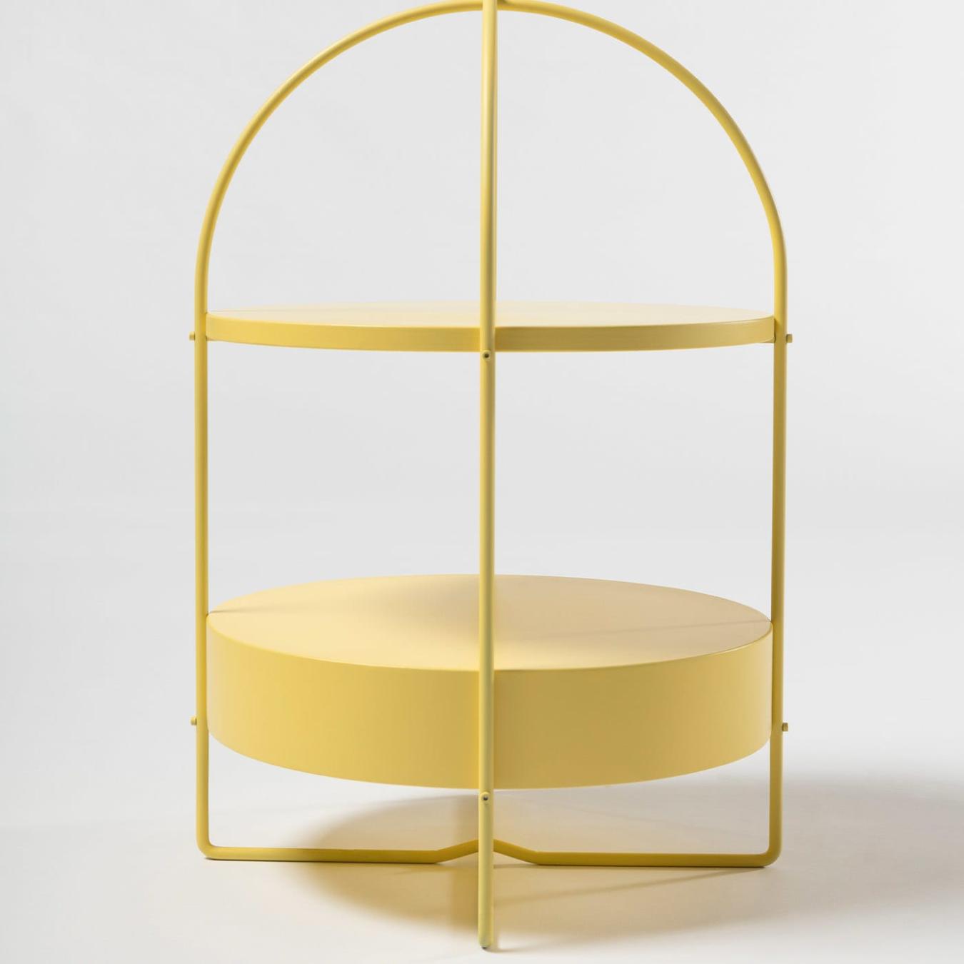 Tavolino Laterale Giallo Contemporaneo