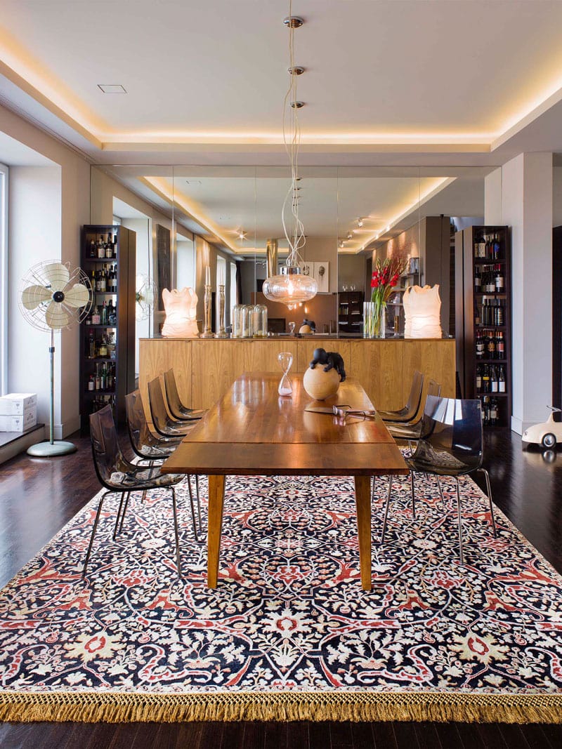 Tappeto Lusso Fatto a Mano Teheran Blu