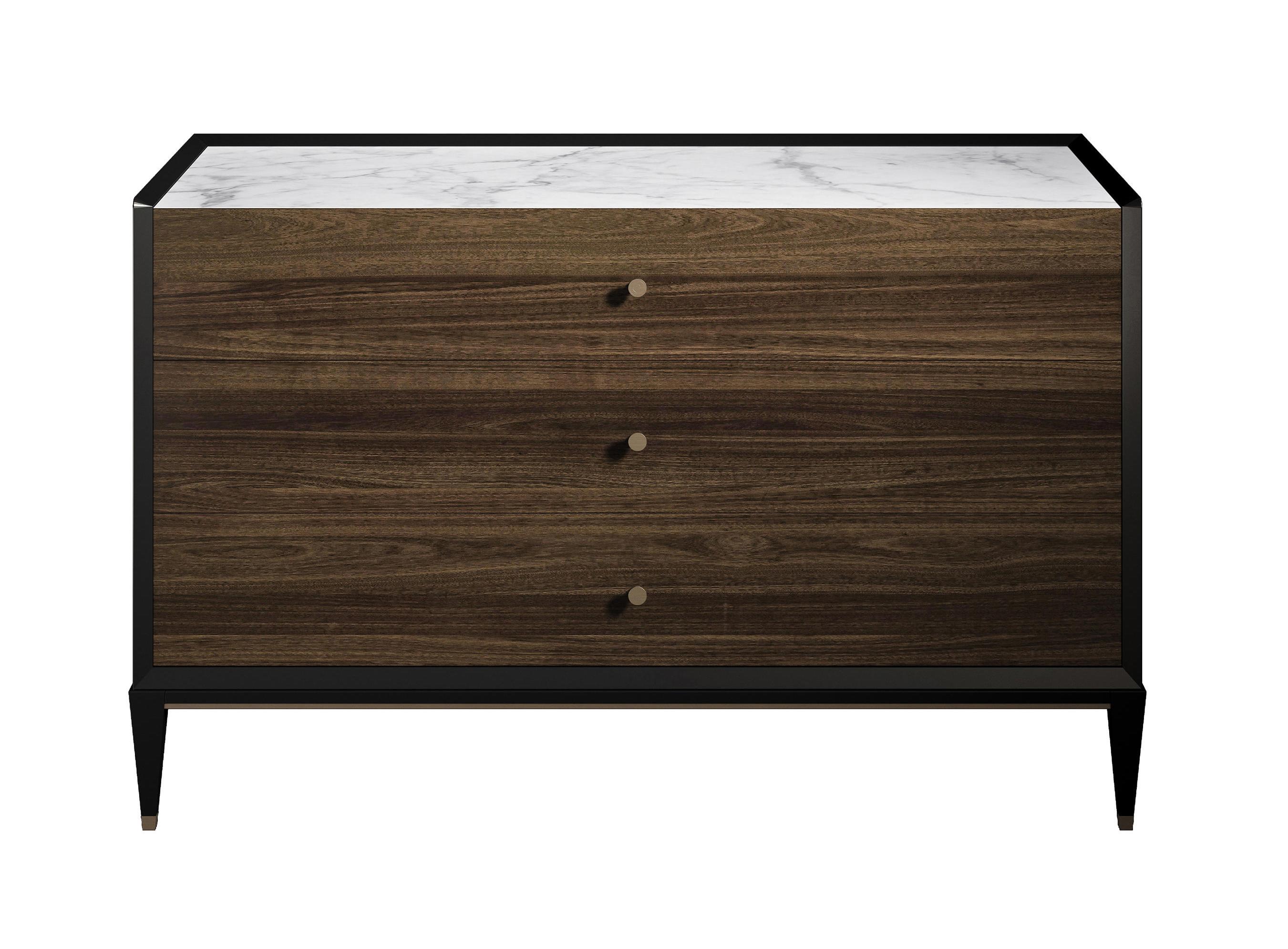 Cassettiera in Marmo e Legno