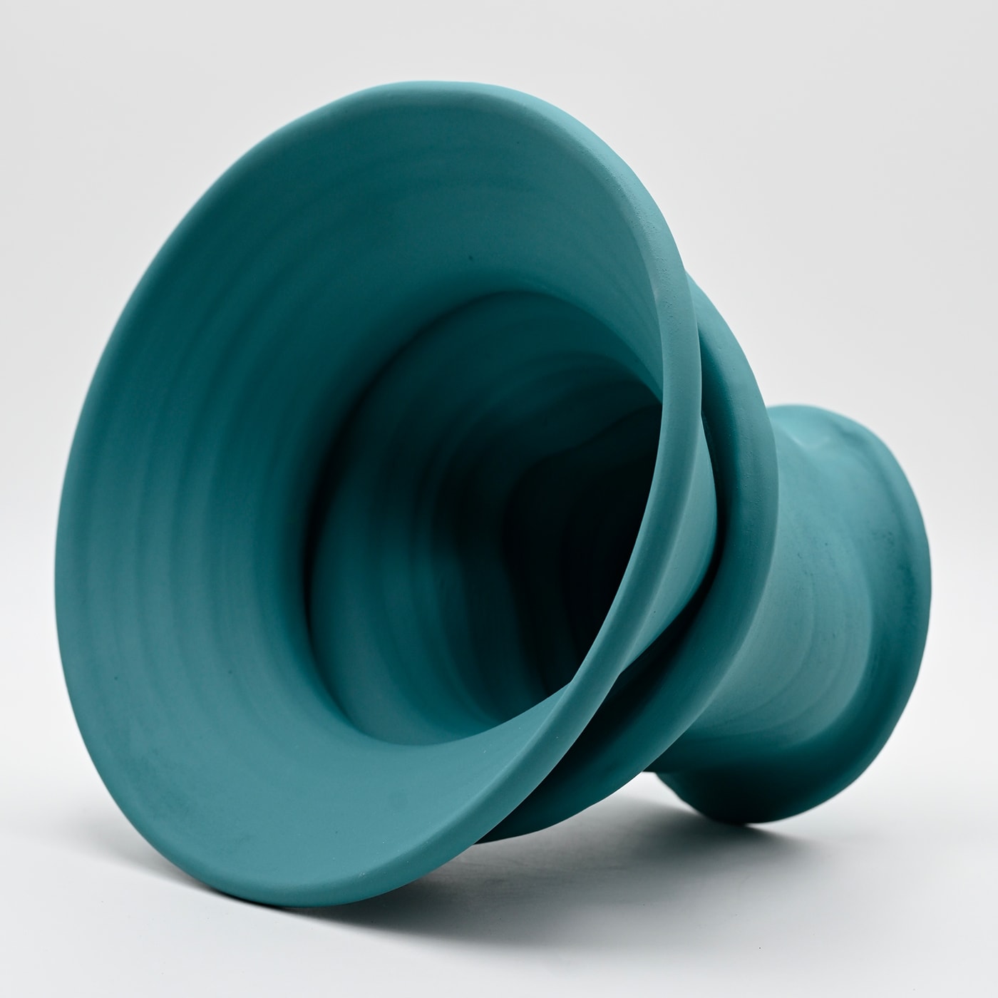 Vaso Turchese Scolpito a Mano