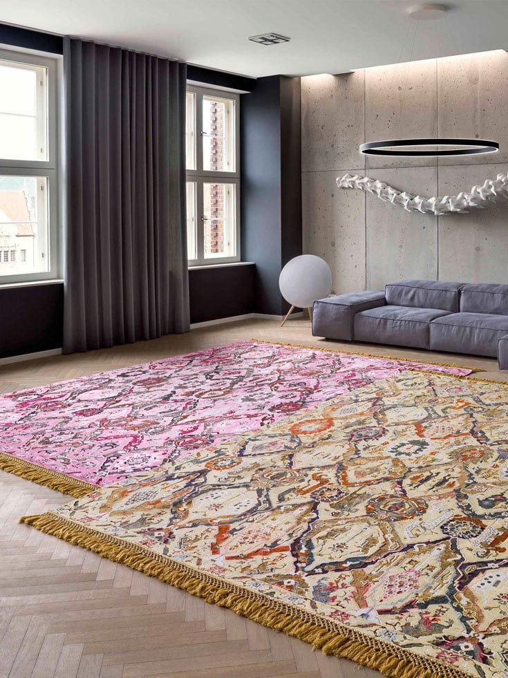 Tappeto Lusso KavaBagh Rosa
