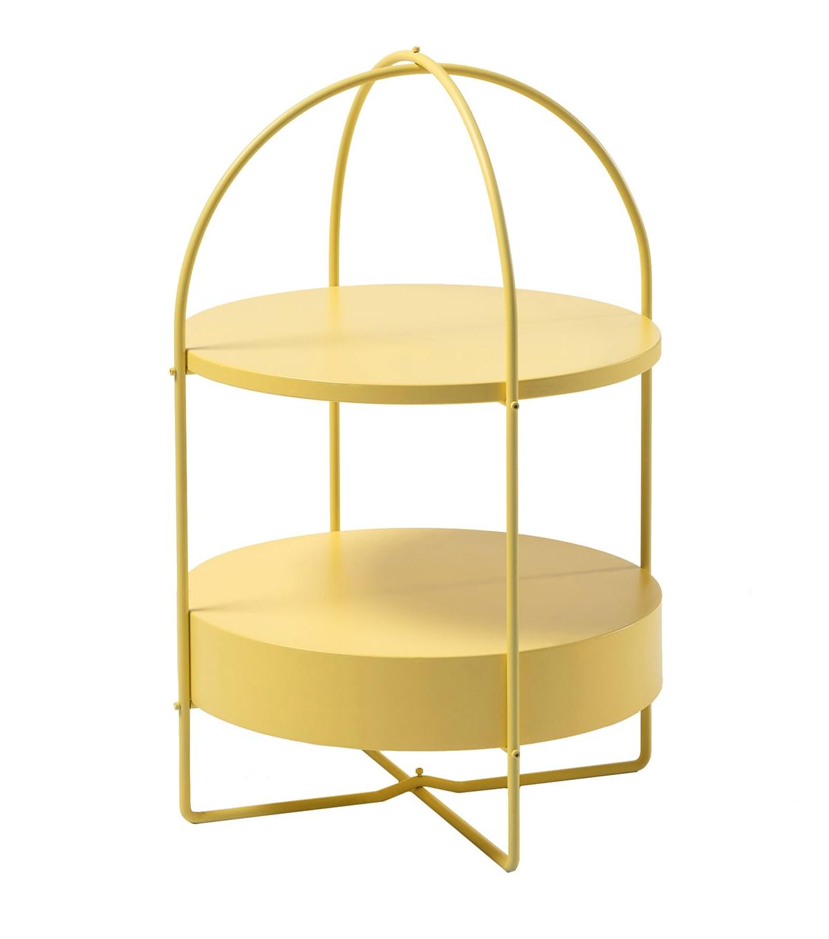 Tavolino Laterale Giallo Contemporaneo