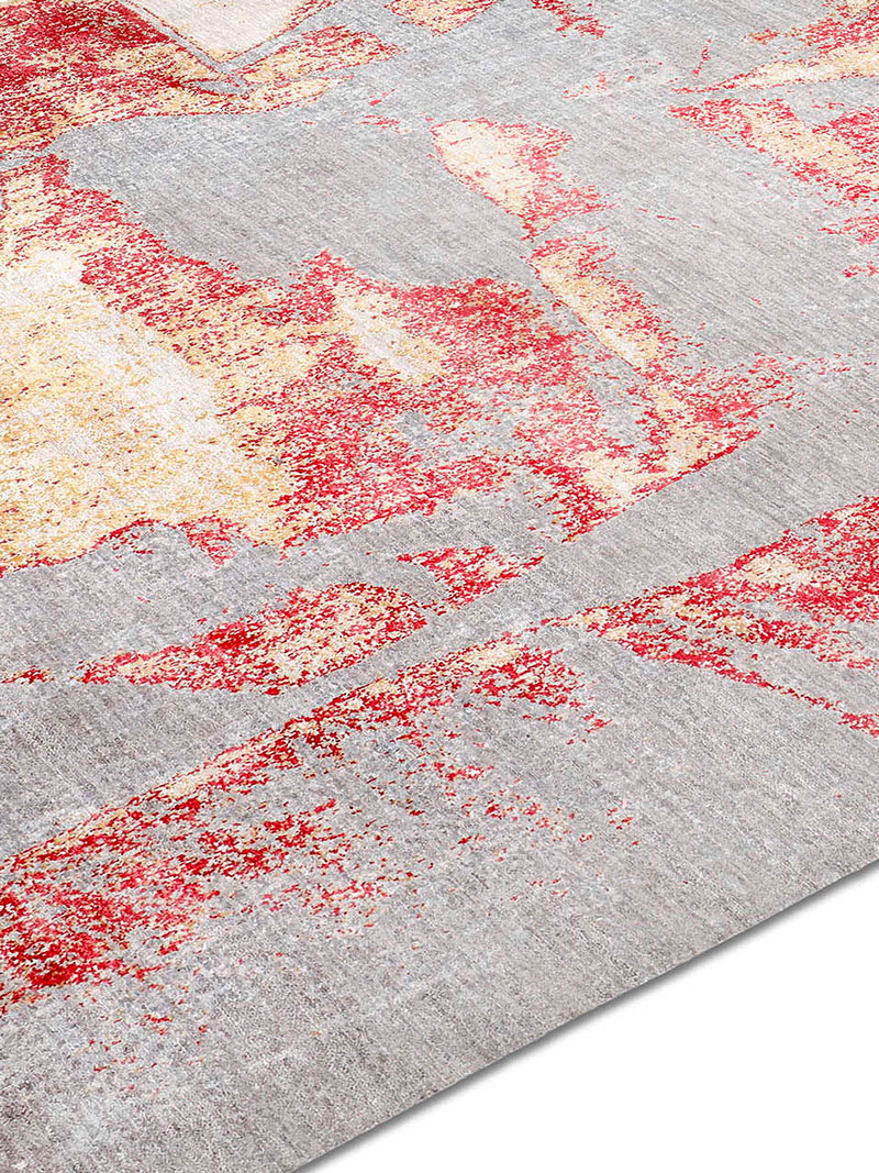 Tappeto Annodato Oro/Corallo | Misura: 170 × 240 cm