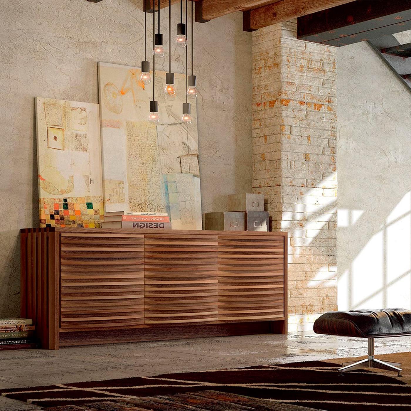 Credenza Rovere Naturale Onda Credenza Rovere Naturale Onda