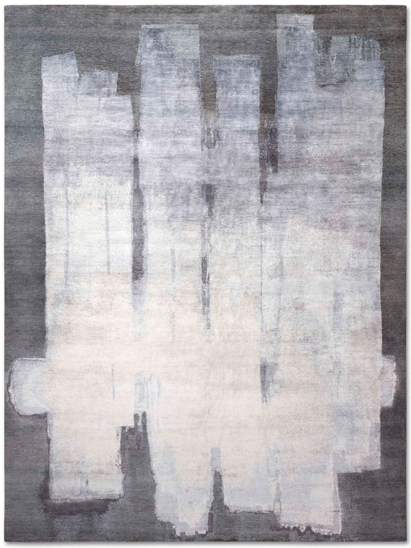 Tappeto Tessuto Grigio Argento