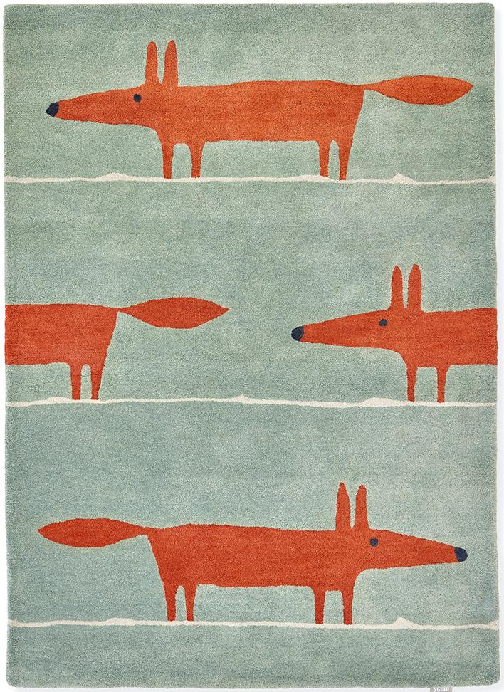Tappeto Mr. Fox Mint/Poppy