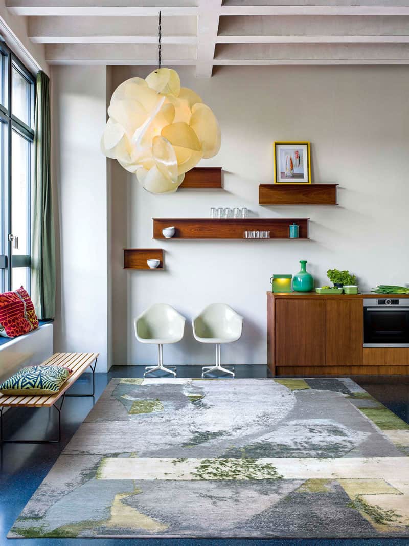 Tappeto Tessuto Verde/Ruggine | Misura: 122 × 183 cm