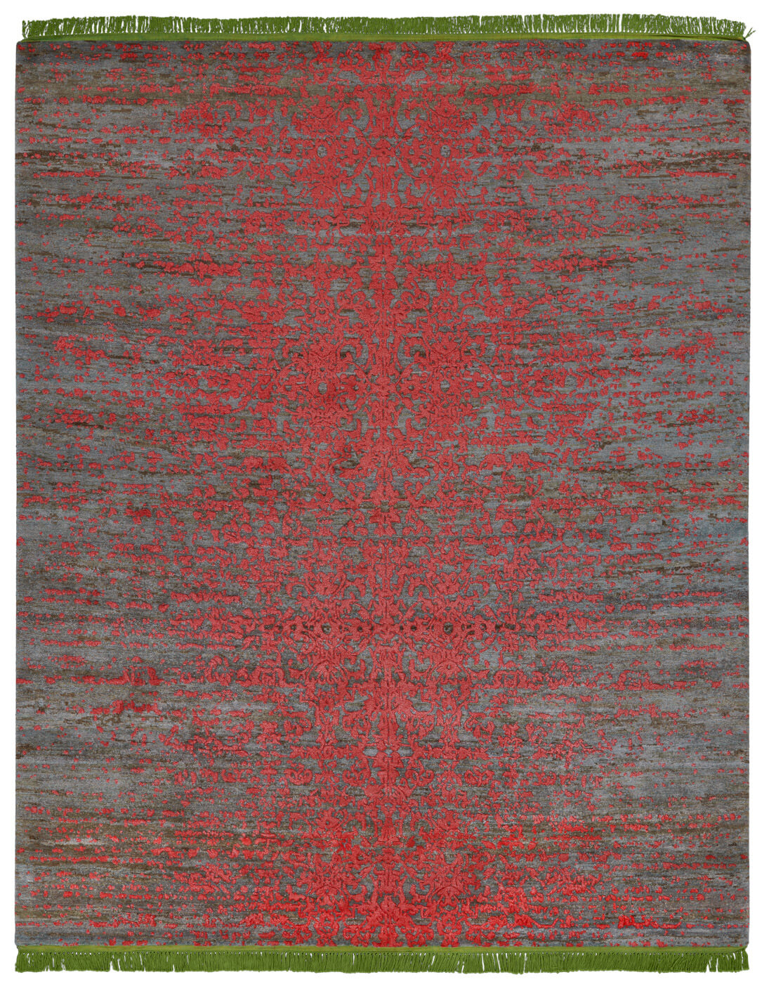 Tappeto Milano Radi Stomped Rosso Verde | Misura: 500 × 600 cm