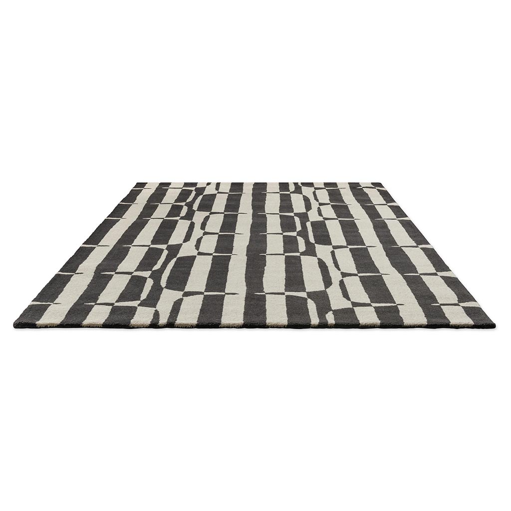 Tappeto Blocco Rigato Carbone