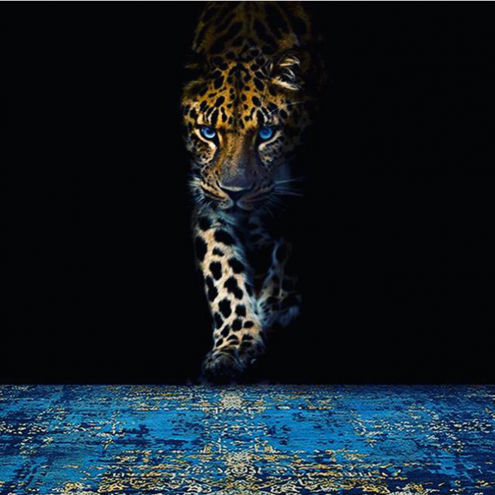 Tappeto Astratto Blu/Oro | Misura: 200 x 300 cm
