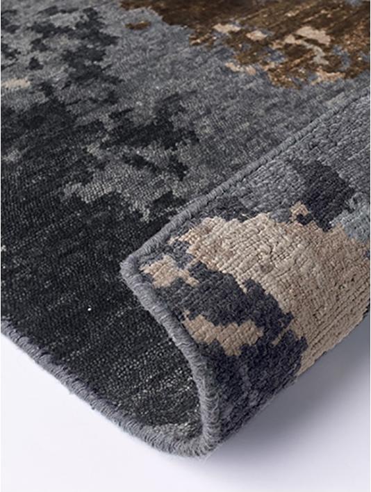Tappeto Astratto Blu/Grigio/Oro Tappeto Astratto Blu/Grigio/Oro