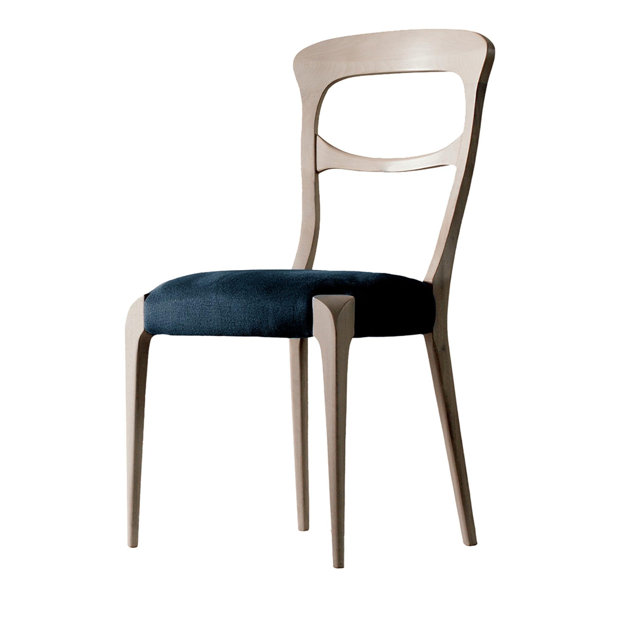 Sedia in Noce Massello Grigia Capotavola | Colore: Velvet G075 787 Sedia in Noce Massello Grigia Capotavola | Colore: Velvet G075 787