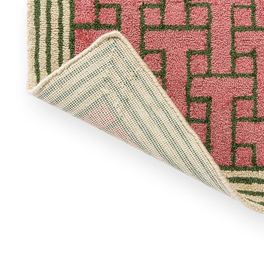 Tappeto TB T Monogram Rosa Polvere Per Esterni | Misura: 200 × 280 cm