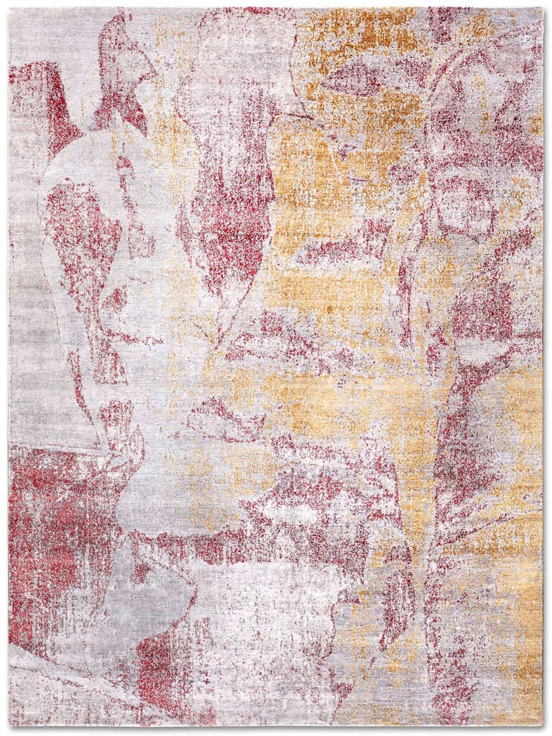 Tappeto Annodato Oro/Corallo | Misura: 305 × 427 cm