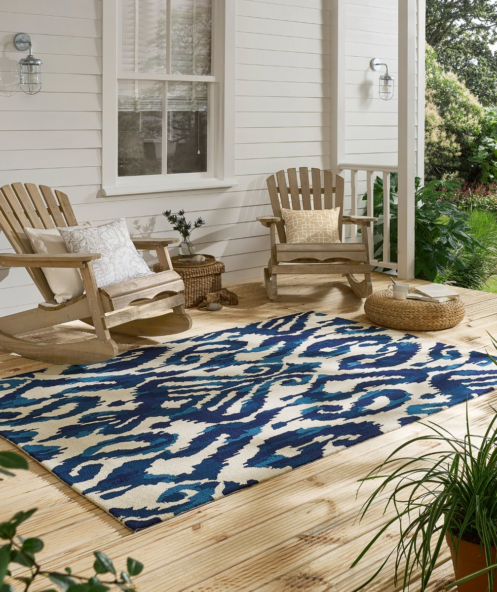 Tappeto Kasuri Indigo Per Esterni | Misura: 140 × 200 cm