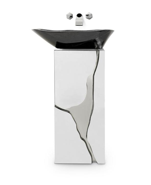 Lavabo A Colonna Fractured Design