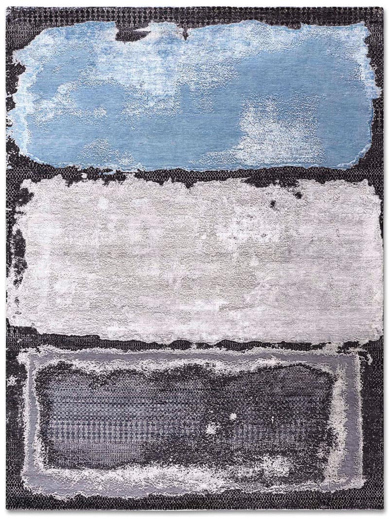 Tappeto Tessuto Azzurro/Argento | Misura: 183 × 274 cm