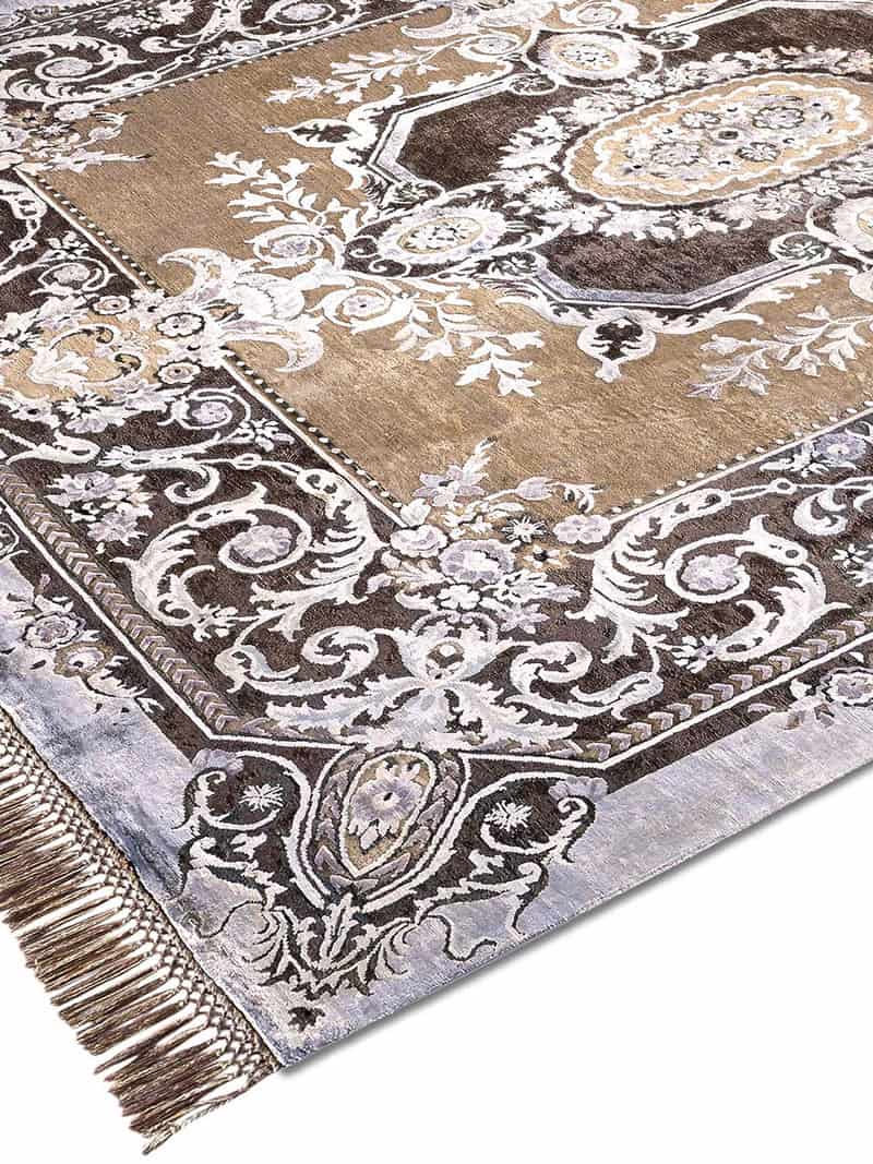Tappeto Aubusson Marrone