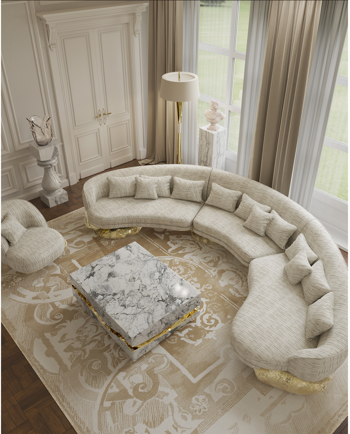 Tavolo Boulder in Marmo Carrara Tavolo Boulder in Marmo Carrara