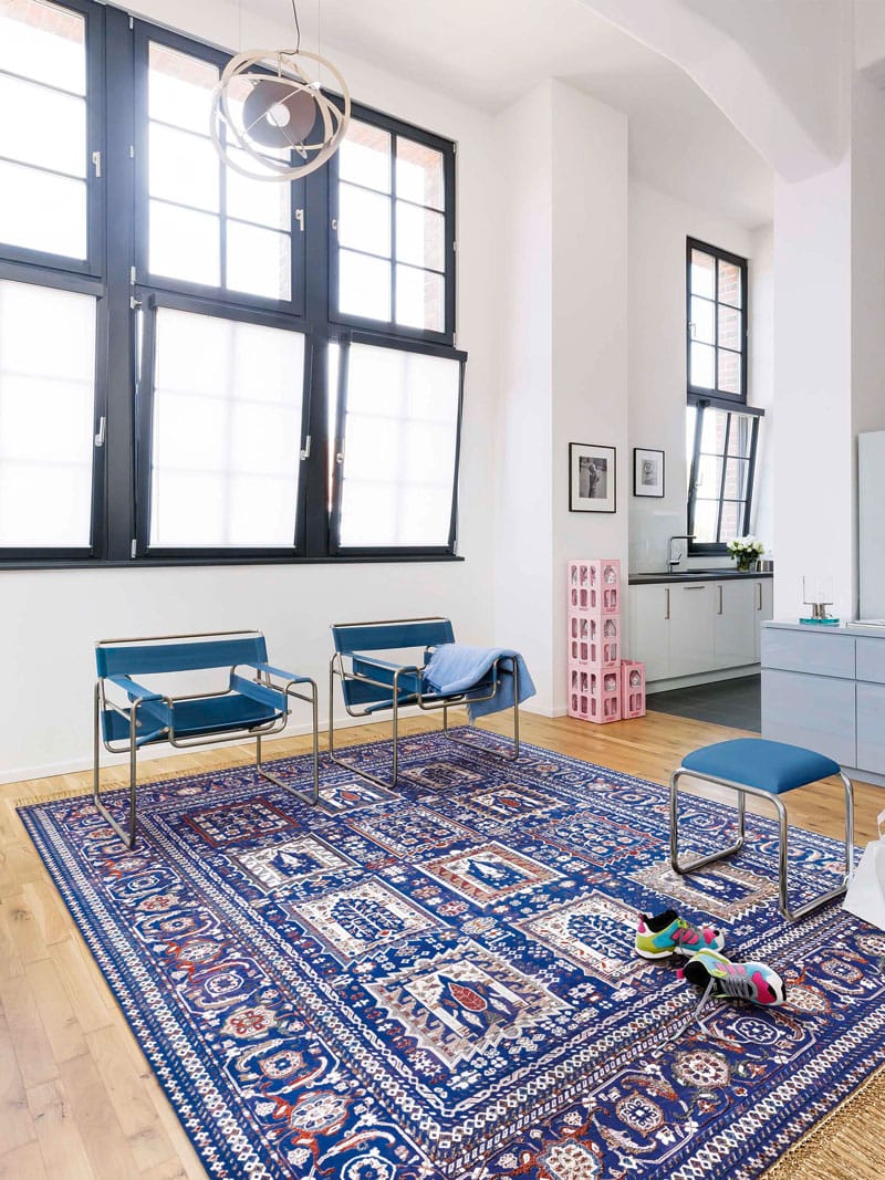 Tappeto Lusso Mughal Blu