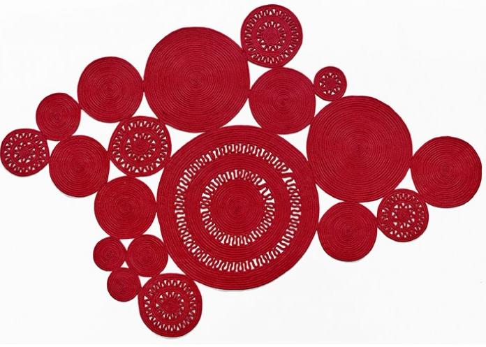 Tappeto Patchwork Rosso Tappeto Patchwork Rosso