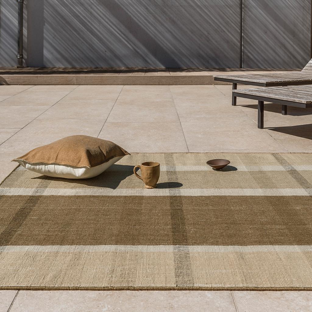 Tappeto Zona Blocchi Marrone Chiaro Per Esterni | Misura: 200 × 280 cm