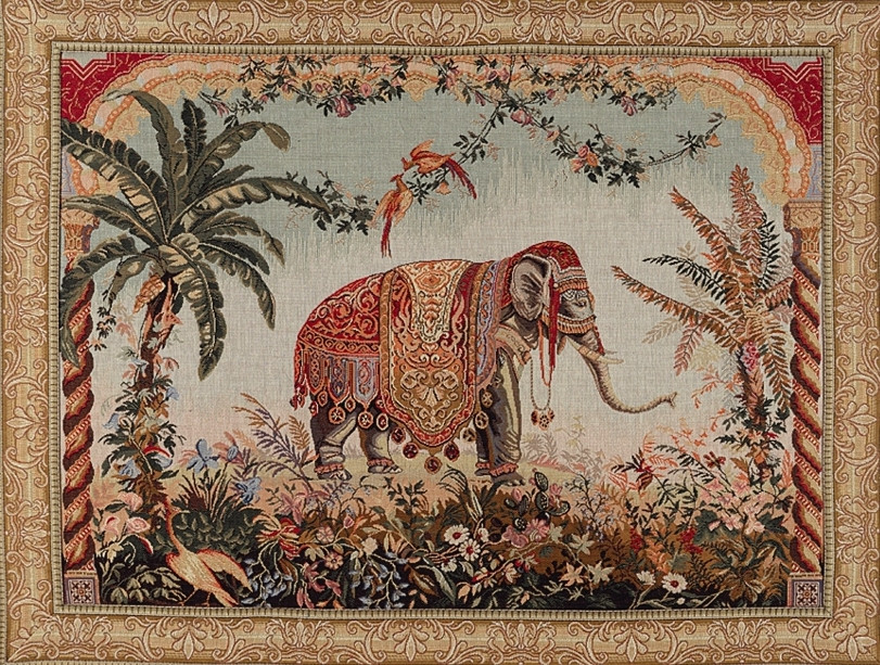 Arazzo Elefante con Bordo | Misura: 50 × 67 cm