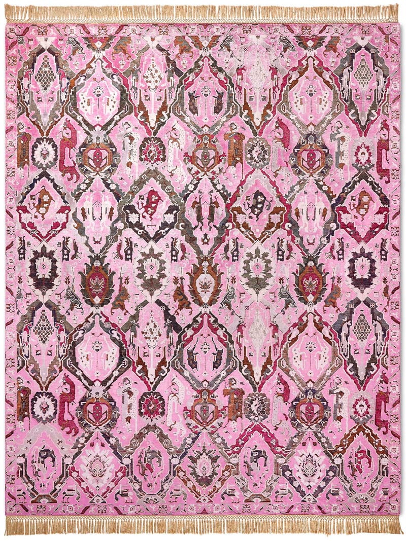 Tappeto Lusso KavaBagh Rosa