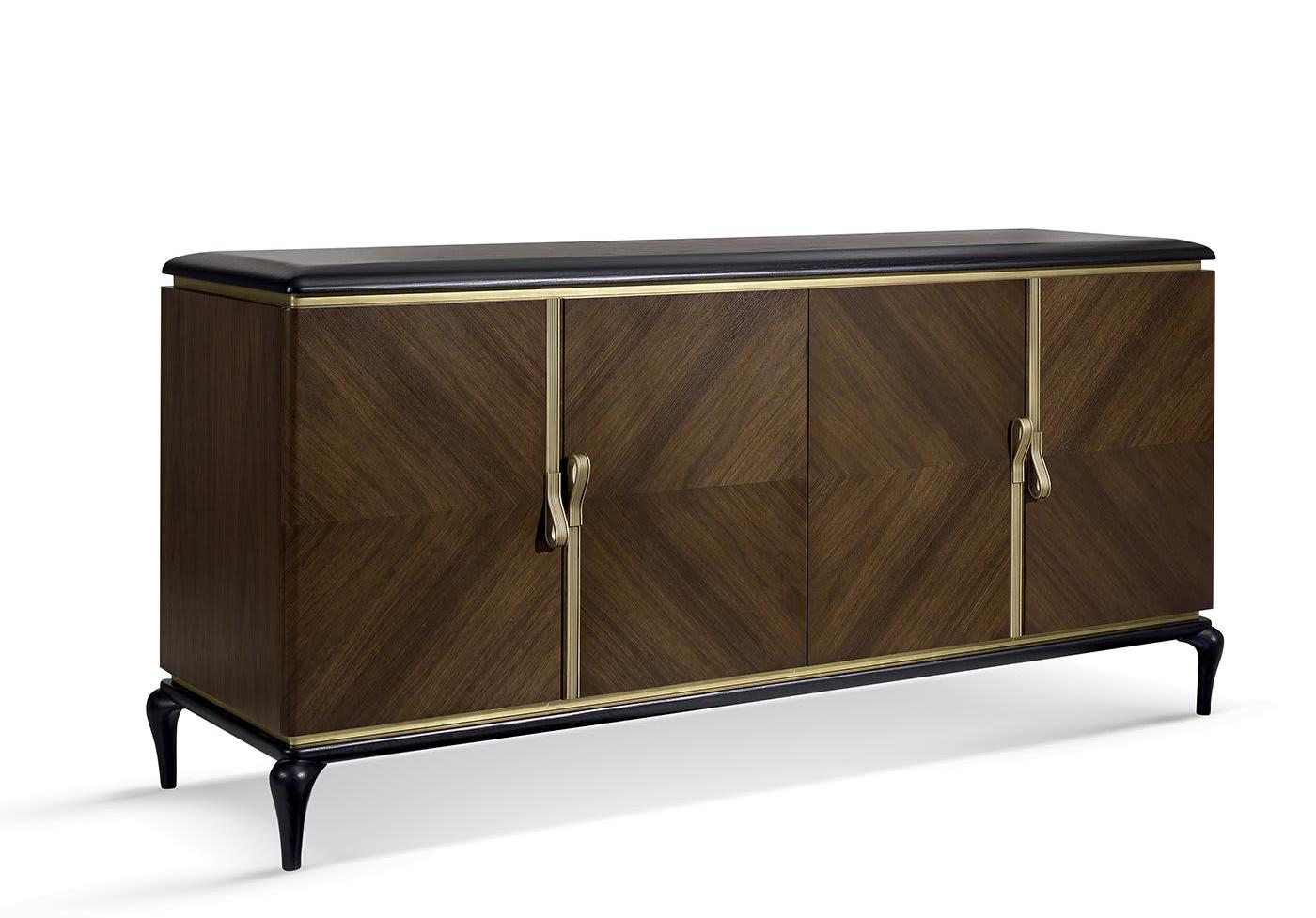 Credenza a 4 Ante Dilan | Configurazione: Con specchio