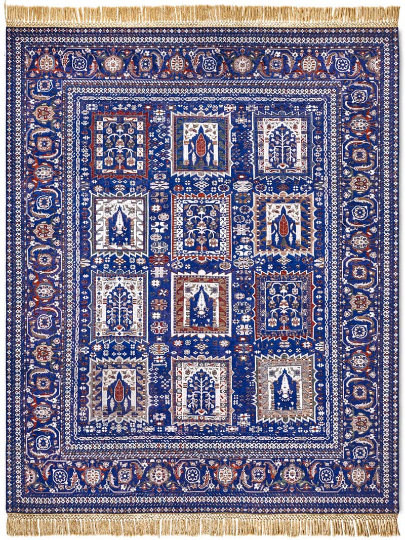 Tappeto Lusso Mughal Blu