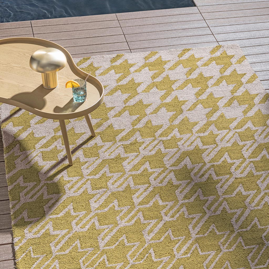 Tappeto TB Houndstooth Senape Per Esterni | Misura: 250 × 350 cm