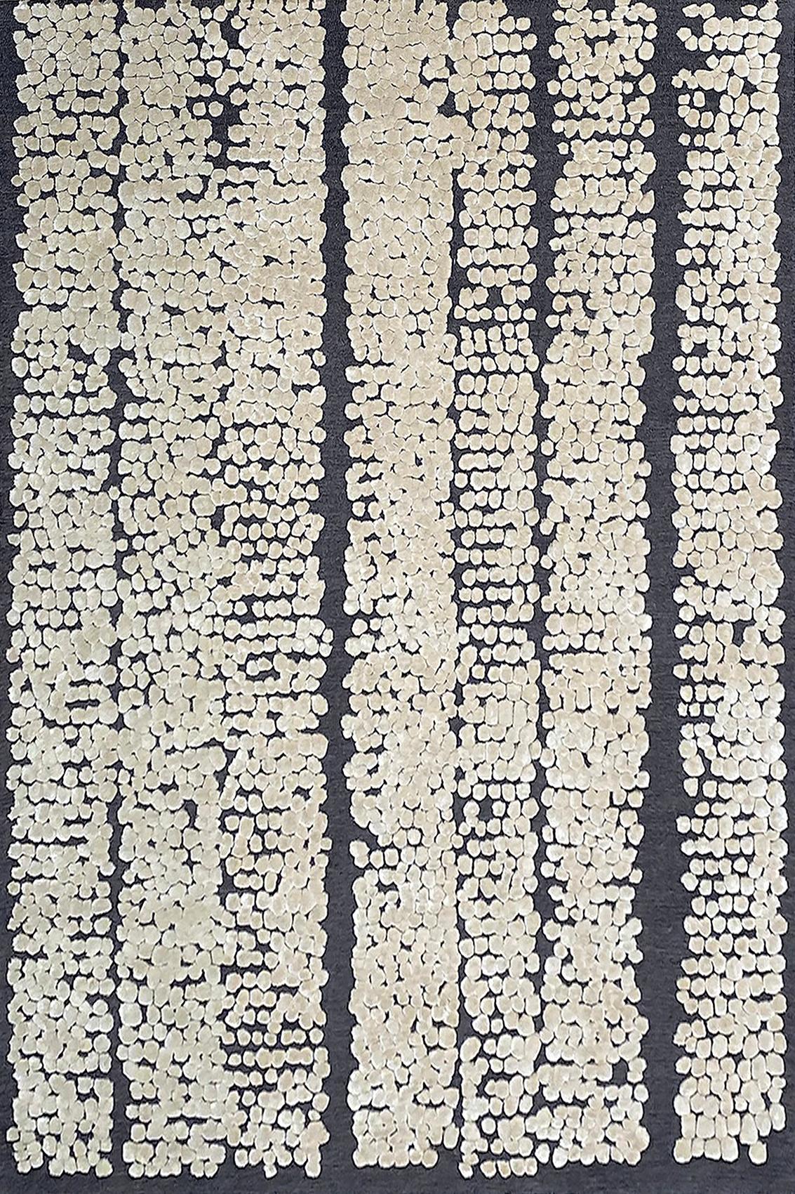 Tappeto Pad Linen Nero | Misura: 170 × 240 cm