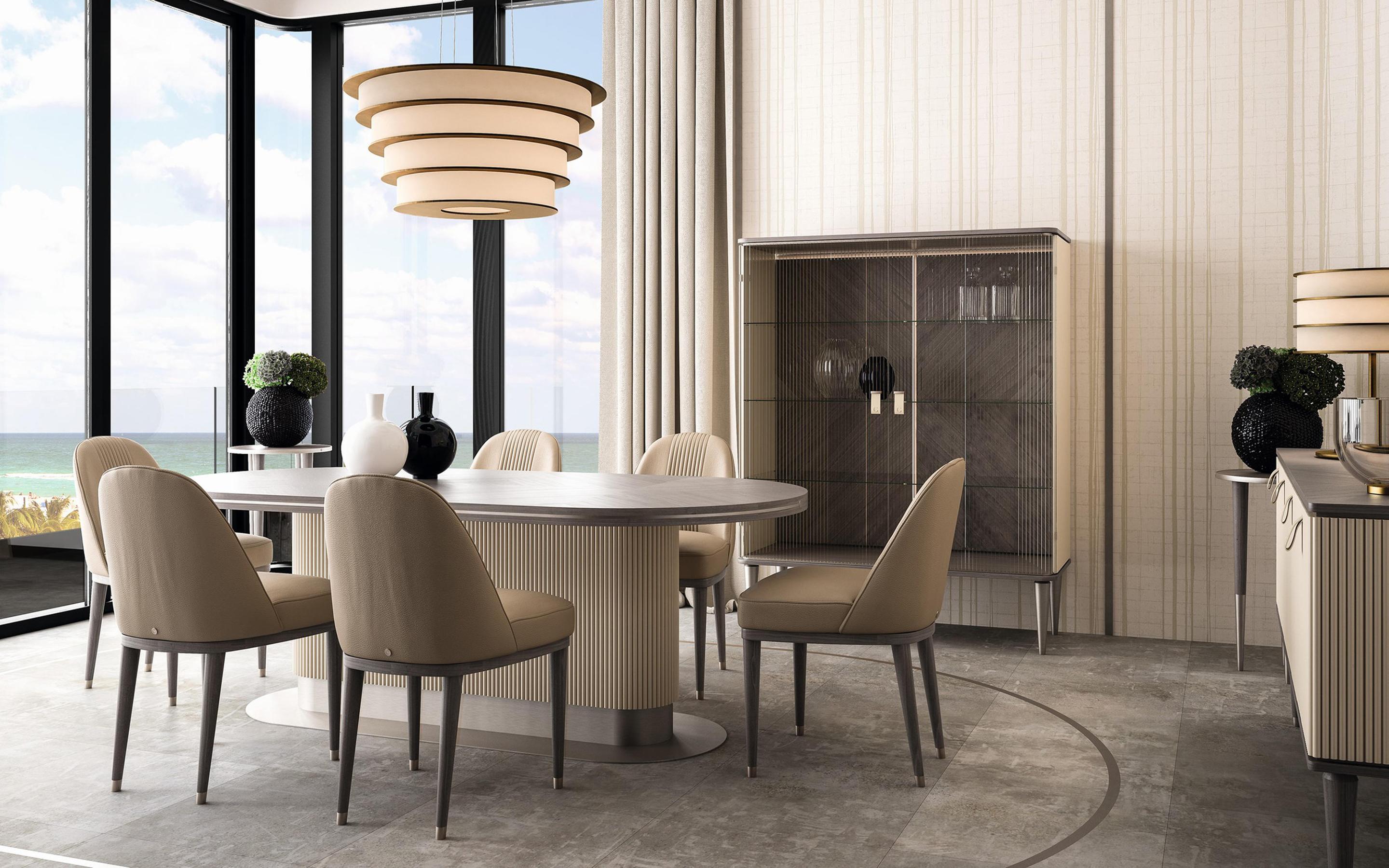 Tavolo Ovale Reale Cocoon | Piano del tavolo: Legno | Dimensioni: L 250 cm