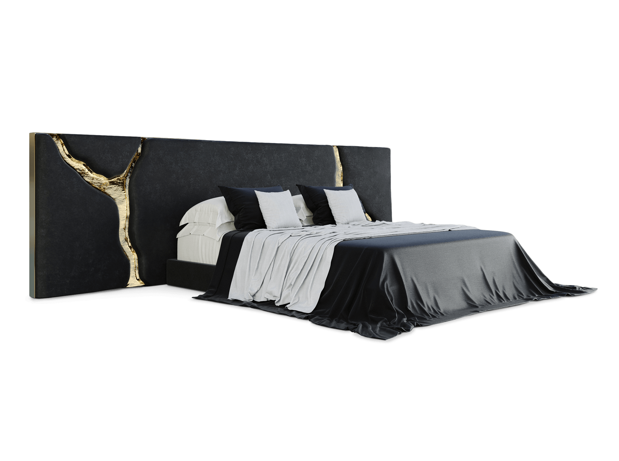 Testiera Letto Nera Fissure