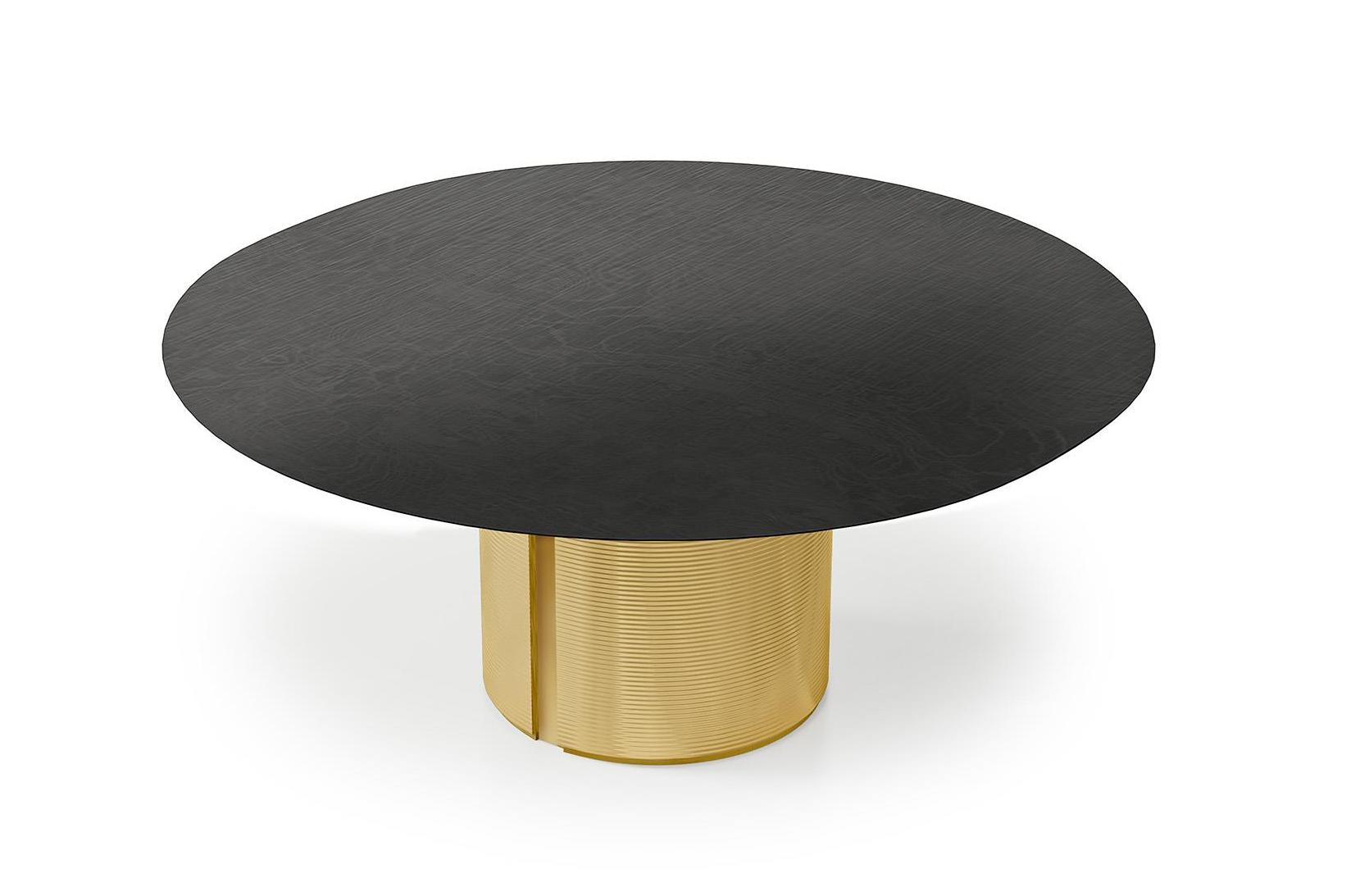 Tavolo Rotondo Nero & Oro | Dimensioni: Ø 180 cm Tavolo Rotondo Nero & Oro | Dimensioni: Ø 180 cm