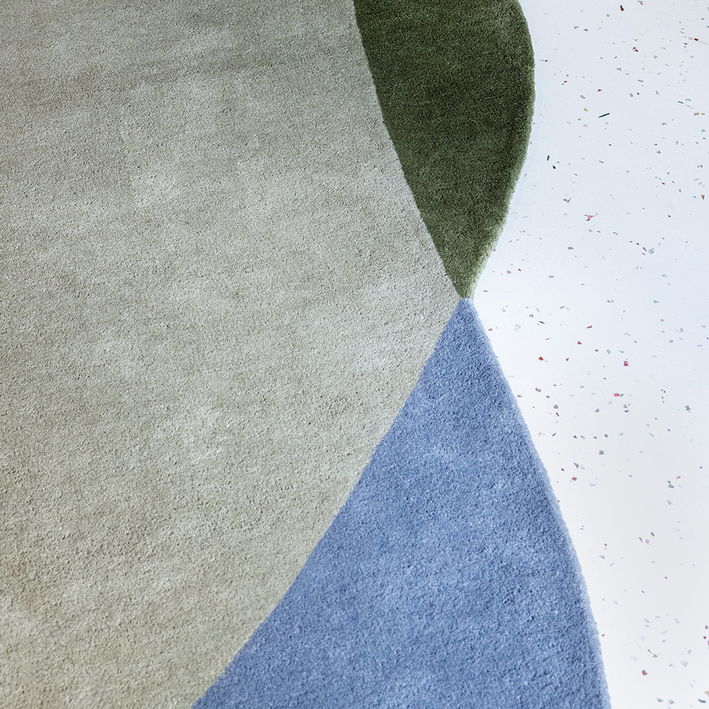 Tappeto Elemento Chad Grigio Verde