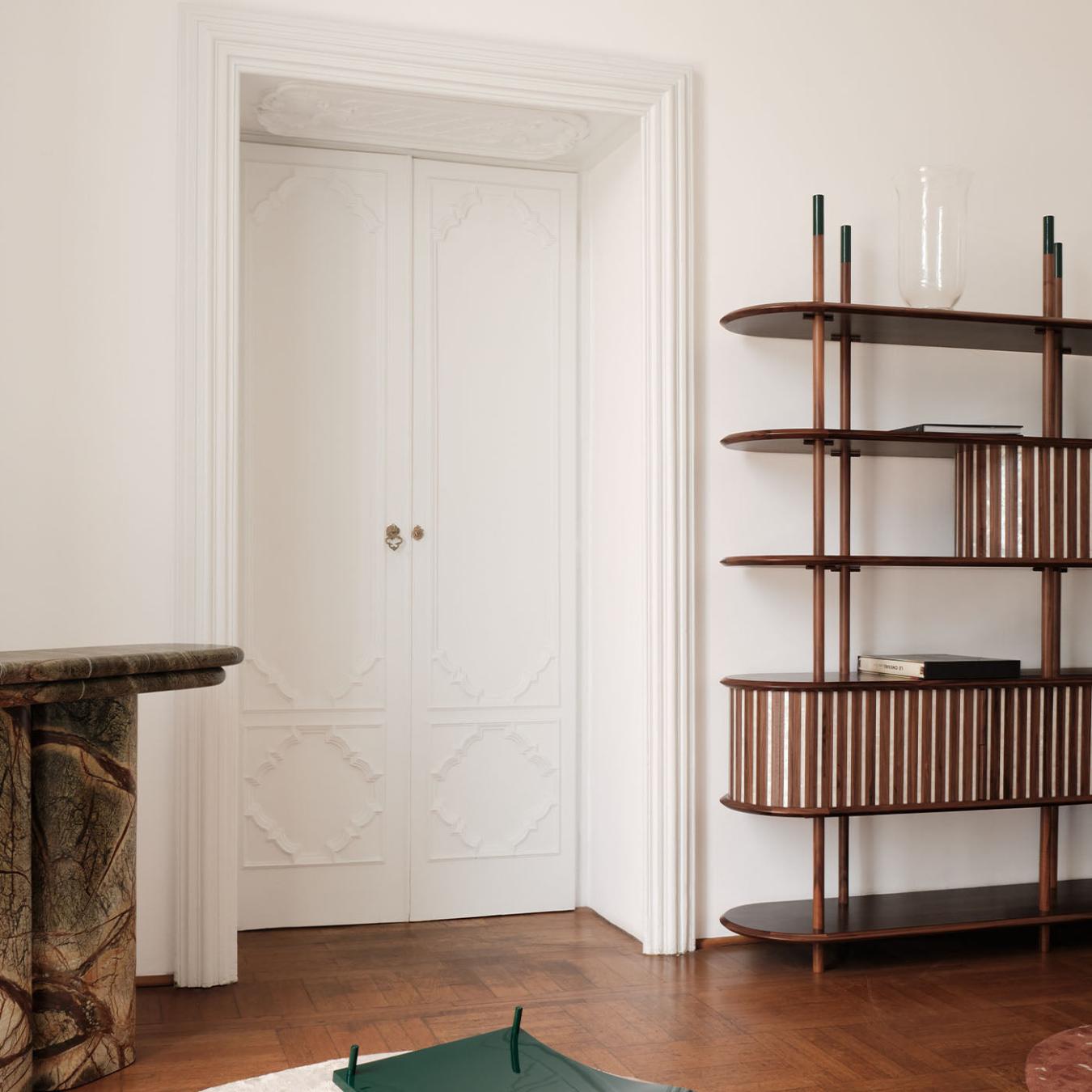 Libreria Modulare Moderna in Legno Massello