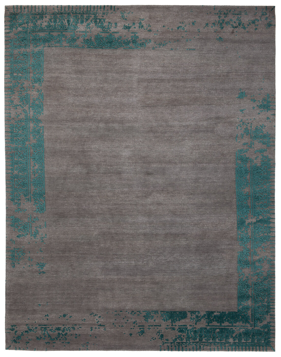 Tappeto Ferrara Speciale Bordo Grigio Blu | Misura: 450 × 550 cm