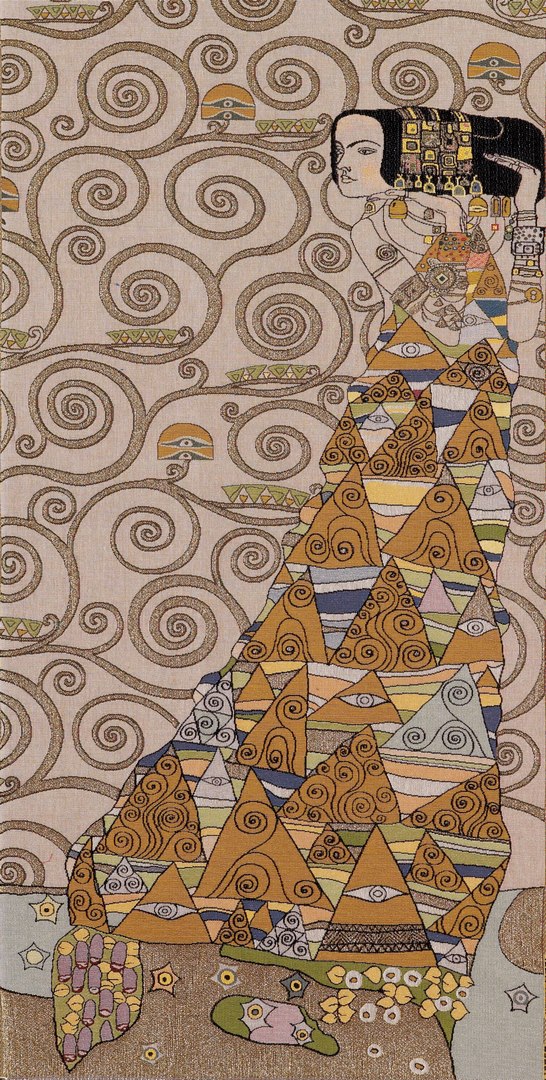 Arazzo Signora (Destra), da Klimt Beige | Misura: 50 × 100 cm