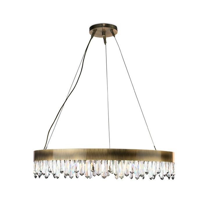 Lampada a Sospensione Fluida in Ottone