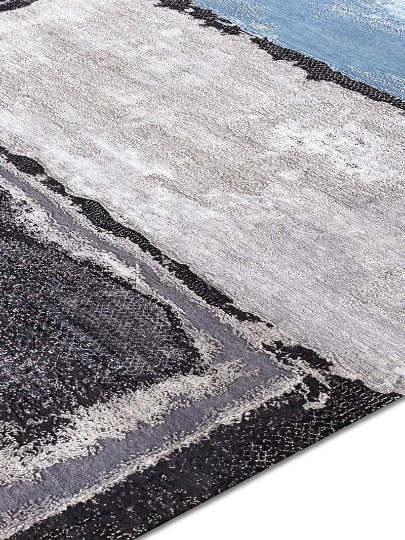 Tappeto Tessuto Azzurro/Argento | Misura: 183 × 274 cm